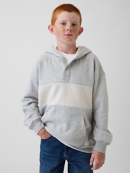 Image number 1 showing, Kids VintageSoft Relaxed Henley Hoodie