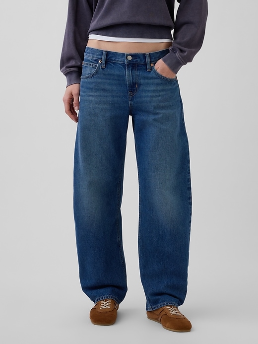 Image number 2 showing, Low Rise Barrel Jeans