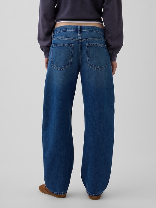 Image number 4 showing, Low Rise Barrel Jeans