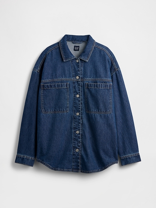 Image number 5 showing, Oversized Denim Shirt Jacket
