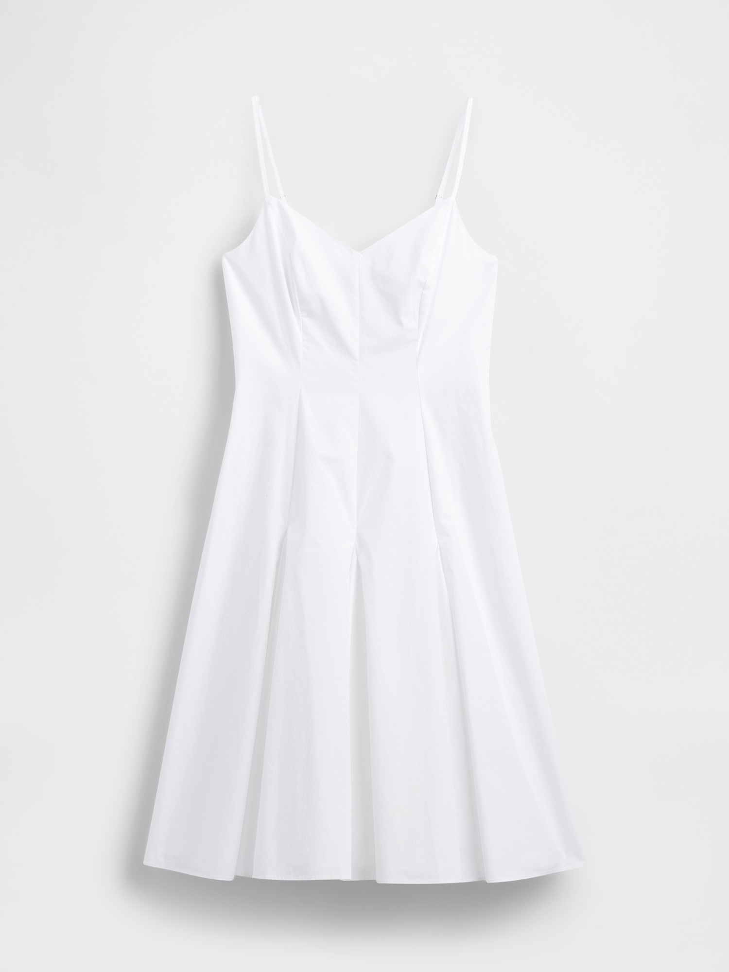 Женское платье Gap Seamed V-Neck Midi, цвет: Оптический белый — фото 5