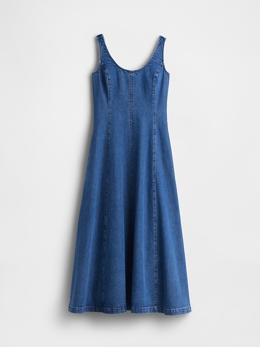 Image number 5 showing, Denim Scoop Neck Maxi Dress