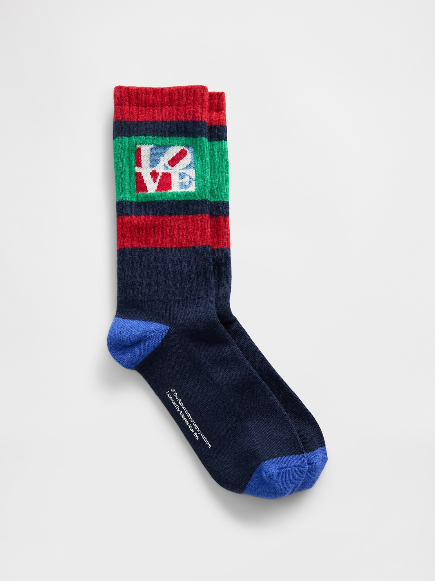 Gap Robert Indiana Love Crew Socks In Multi