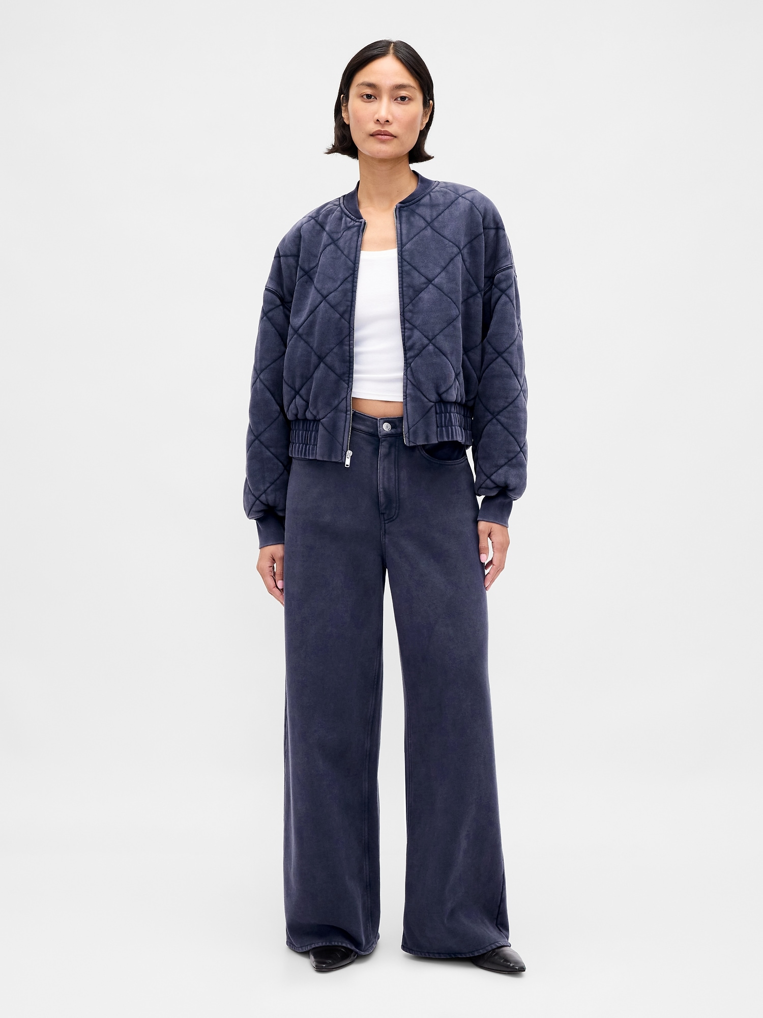 Heavyweight French Terry Wide-Leg Sweatpant Jeans