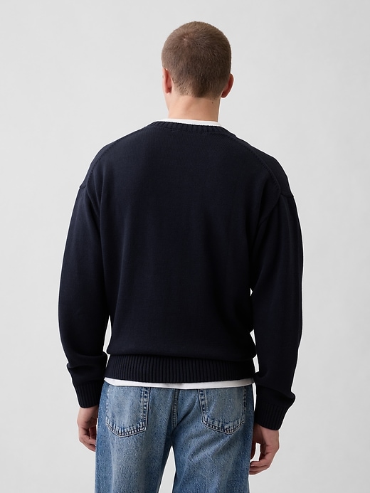 Image number 3 showing, Relaxed Crewneck Crop Sweater