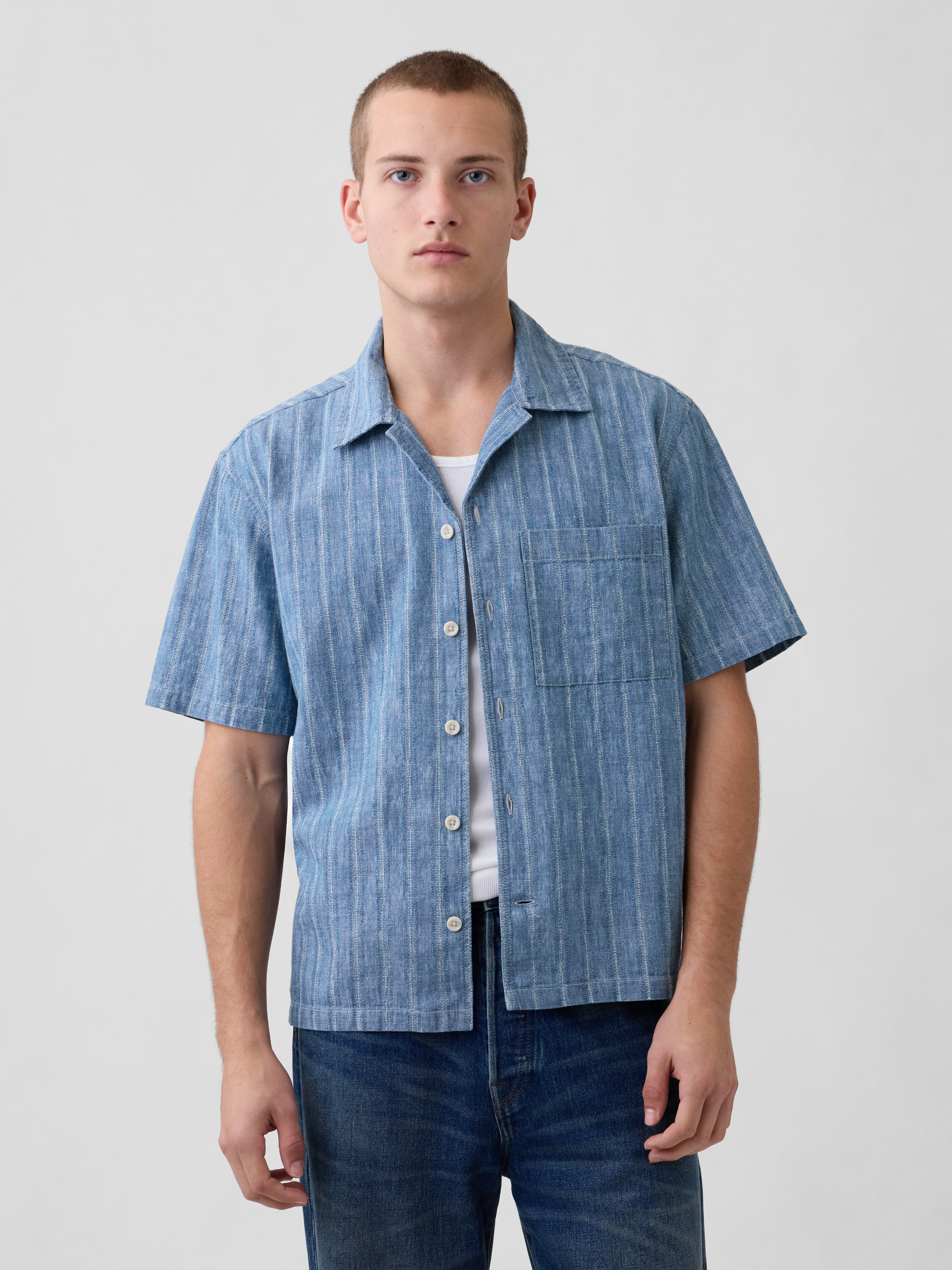 Denim Dobby Resort Shirt