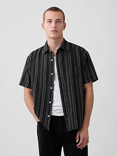 Textured Linen-Cotton Shirt