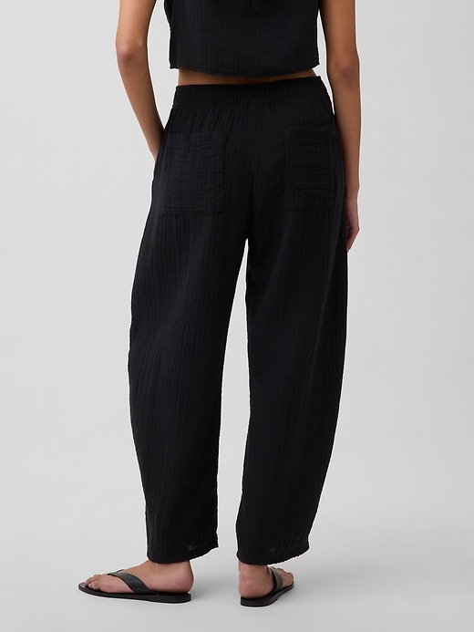 Image number 4 showing, Cotton Gauze Easy Barrel Pants