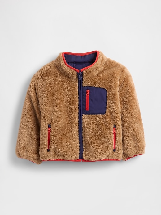 Image number 2 showing, Baby & Toddler Lightweight Sherpa Reversible Jacket