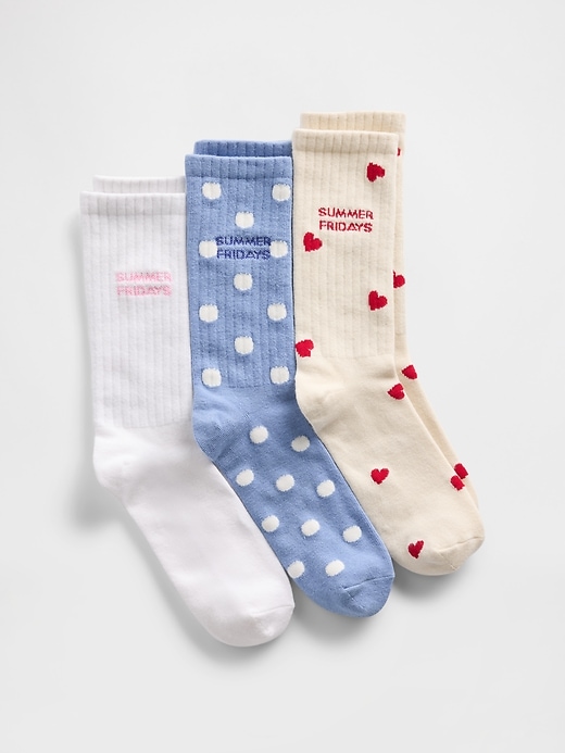 Image number 1 showing, Gap × Summer Fridays Logo Crew Socks (3-Pack)