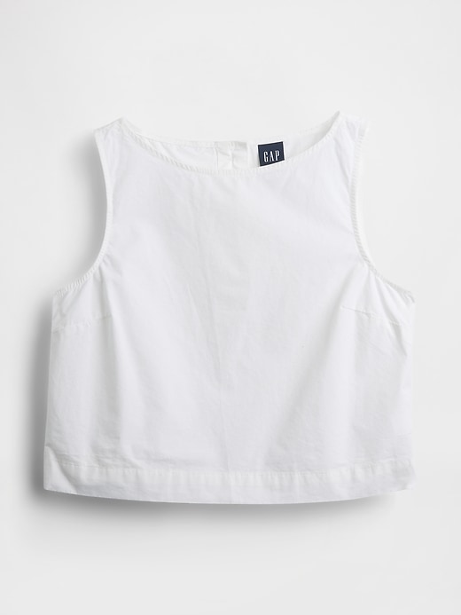 Image number 5 showing, Poplin Boatneck Shell Tank Top