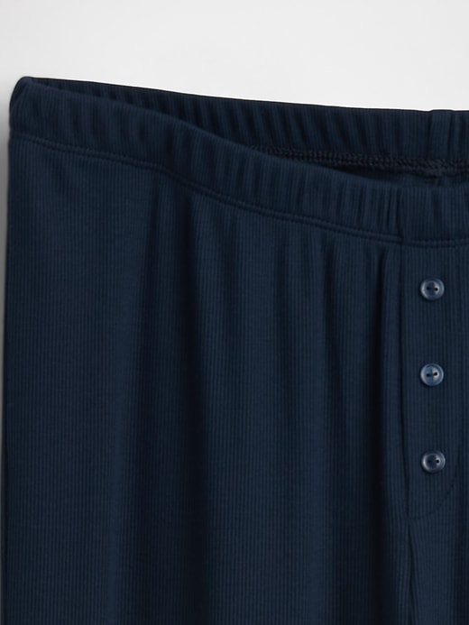Image number 5 showing, Mini Rib Wide-Leg PJ Pants