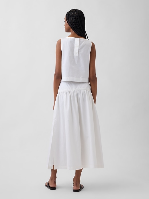 Image number 2 showing, Poplin Drop-Waist Maxi Skirt