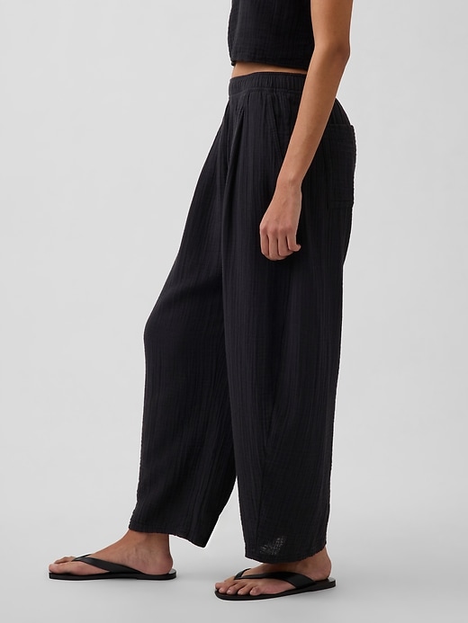 Image number 3 showing, Cotton Gauze Easy Barrel Pants