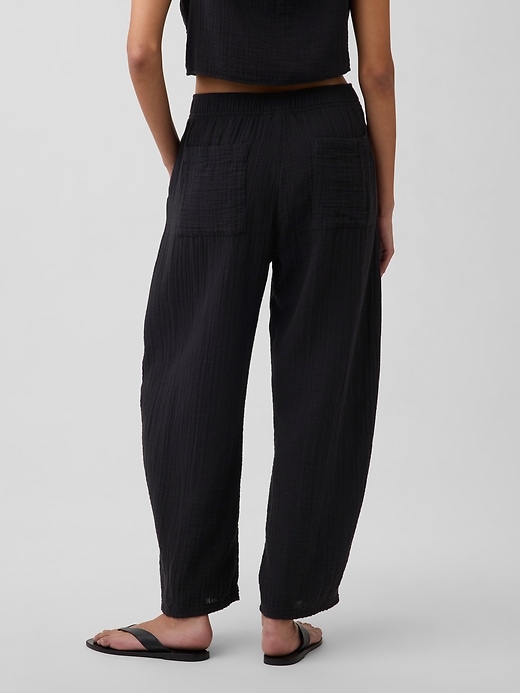 Image number 4 showing, Cotton Gauze Easy Barrel Pants