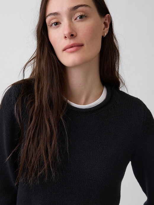 Image number 4 showing, 100% Cotton Rollneck Sweater