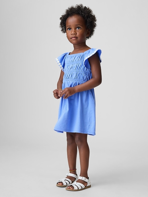 Image number 1 showing, Baby & Toddler Smocked Flutter-Sleeve Dress