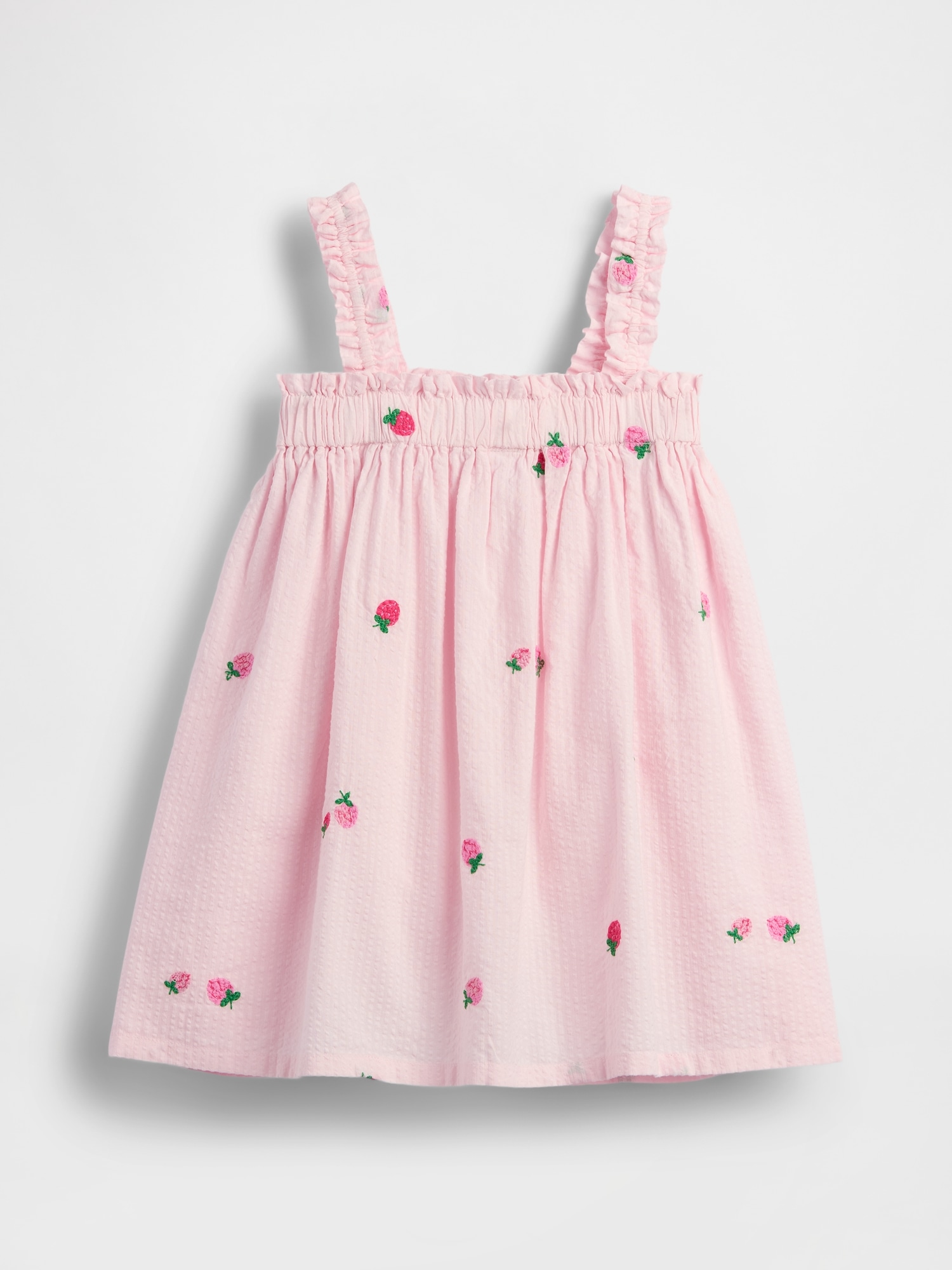 Baby & Toddler Seersucker Embroidered Dress