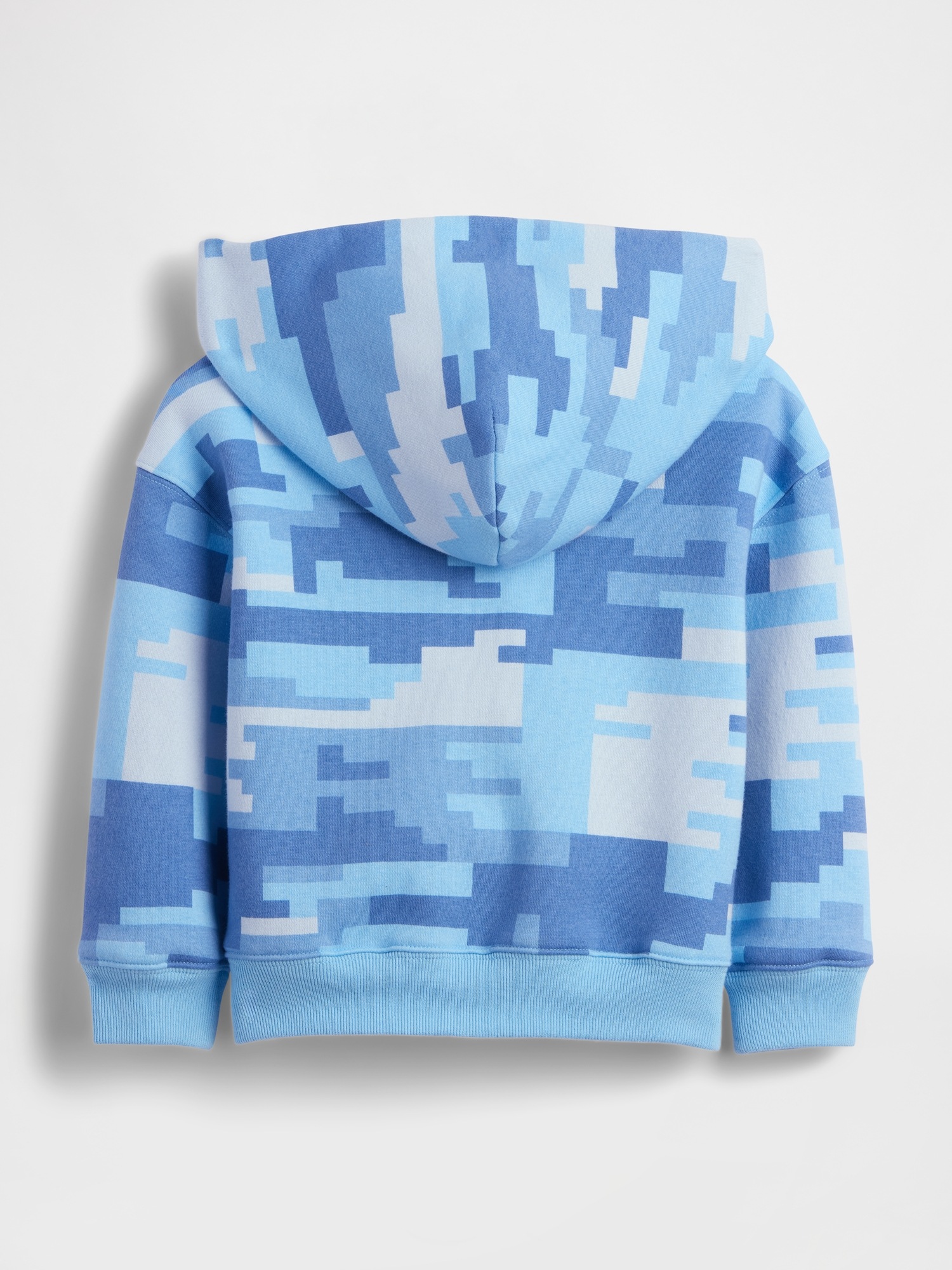 Худи Gap VintageSoft Camo Zip для малышей, цвет: Камуфляжный синий — фото 4