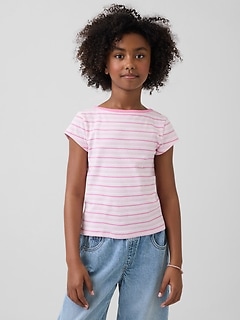 Kids Cap-Sleeve Fitted T-Shirt