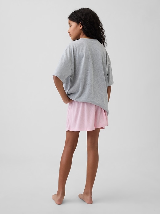 Image number 3 showing, Kids Recycled Pointelle PJ Shorts