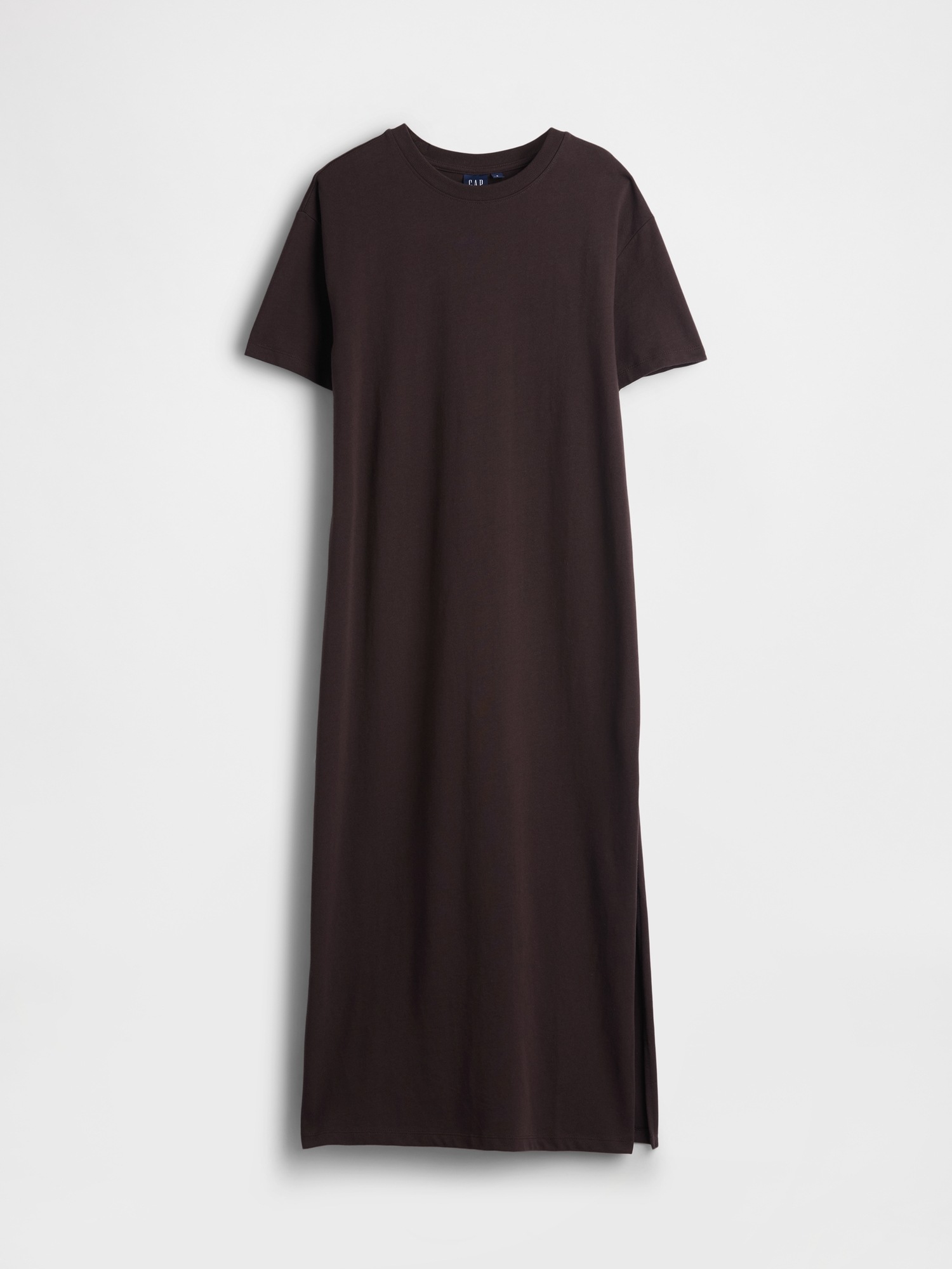 Женское платье Gap Heavyweight Oversized Maxi T-Shirt, цвет: Коричневый — фото 5