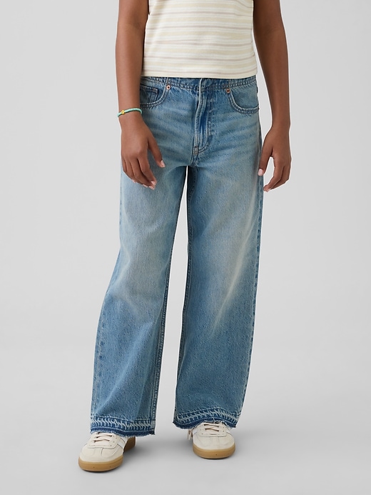 Image number 3 showing, Kids Low Rise Stride Wide-Leg Jeans