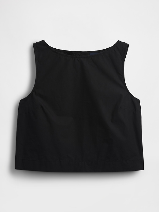 Image number 6 showing, Poplin Boatneck Shell Tank Top