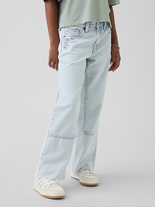 Image number 3 showing, Kids Low Rise Stride Wide-Leg Jeans
