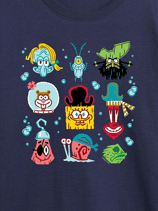 Image number 2 showing, Toddler The Spongebob Movie Search For Squarepants Grid Long Sleeve Tee