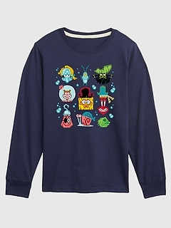 Toddler The Spongebob Movie Search For Squarepants Grid Long Sleeve Tee
