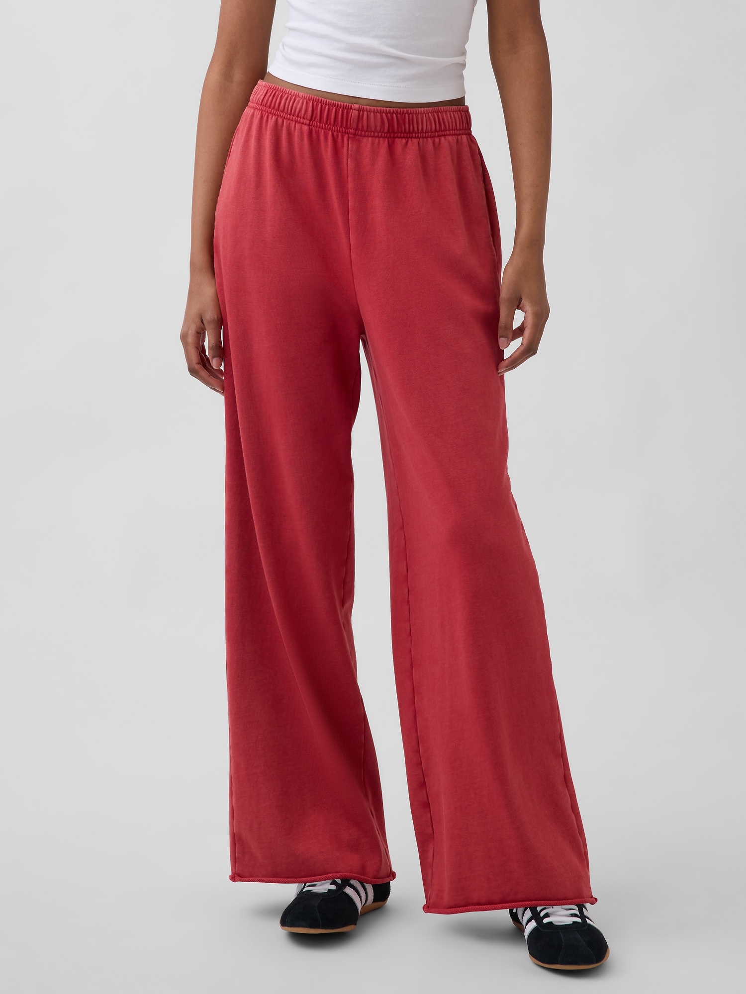 VintageSoft Terry Wide-Leg Sweatpants