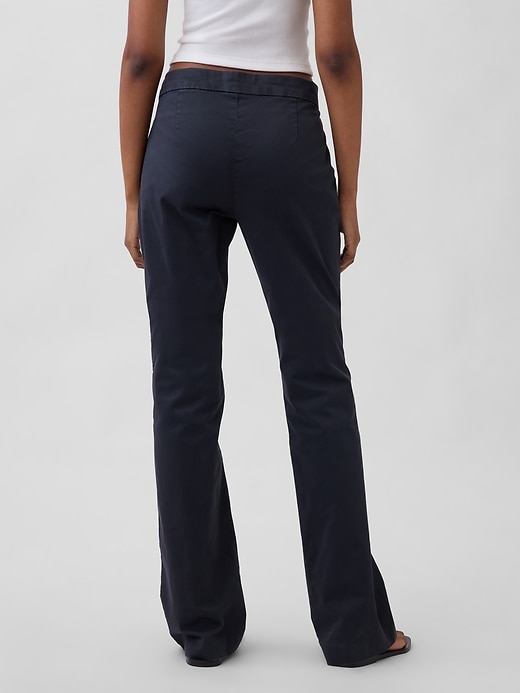 Image number 4 showing, Low Rise Fitted Flare Khakis
