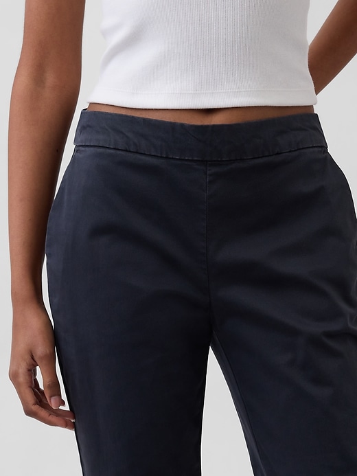 Image number 6 showing, Low Rise Fitted Flare Khakis