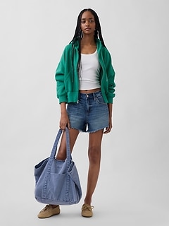 4" Mid Rise UltraSoft Relaxed Cutoff Shorts