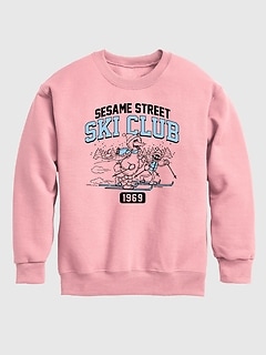 Toddler Sesame Street Big Bird Ski Club Crew Fleece