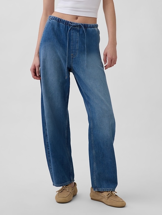 Image number 2 showing, High Rise Easy Barrel Jeans