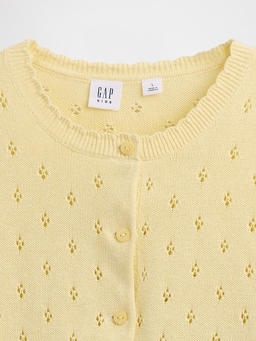 Image number 5 showing, Kids Pointelle Cardigan Sweater