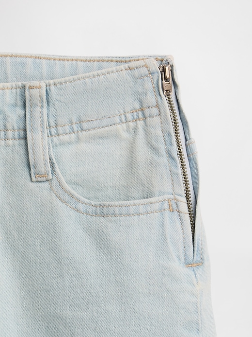 Image number 6 showing, Kids Low Rise Lace-Up Relaxed Flare Jeans