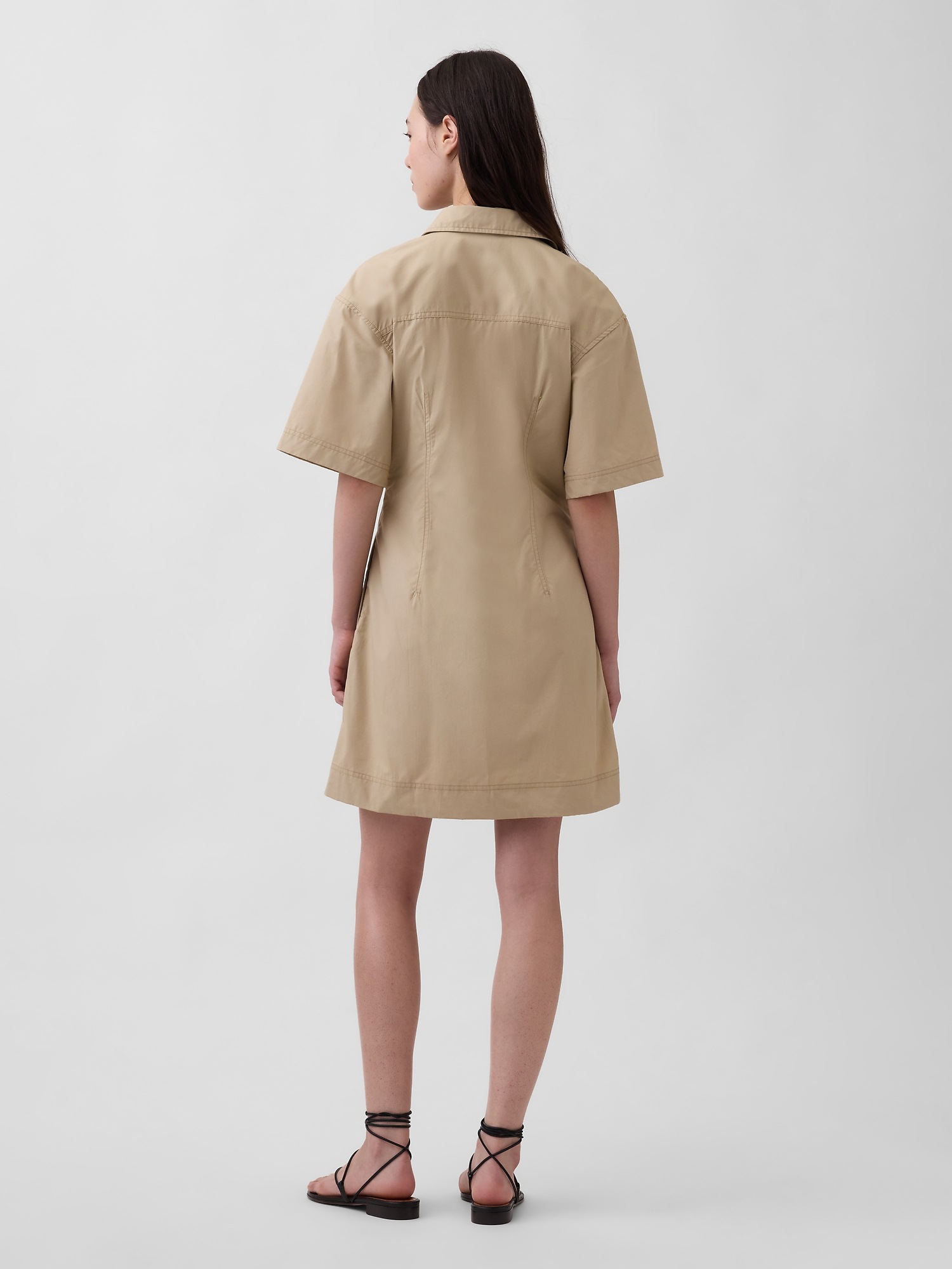 Женские платья Gap Poplin Mini Shirtdress — фото 2