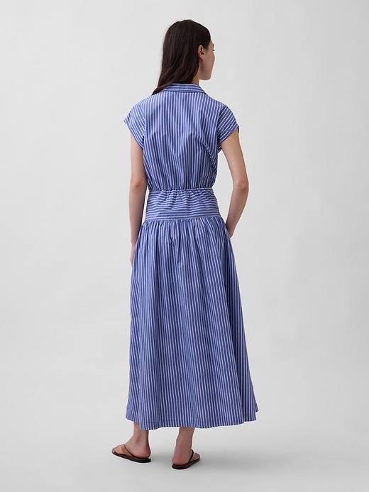 Image number 2 showing, Poplin Drop-Waist Maxi Shirtdress