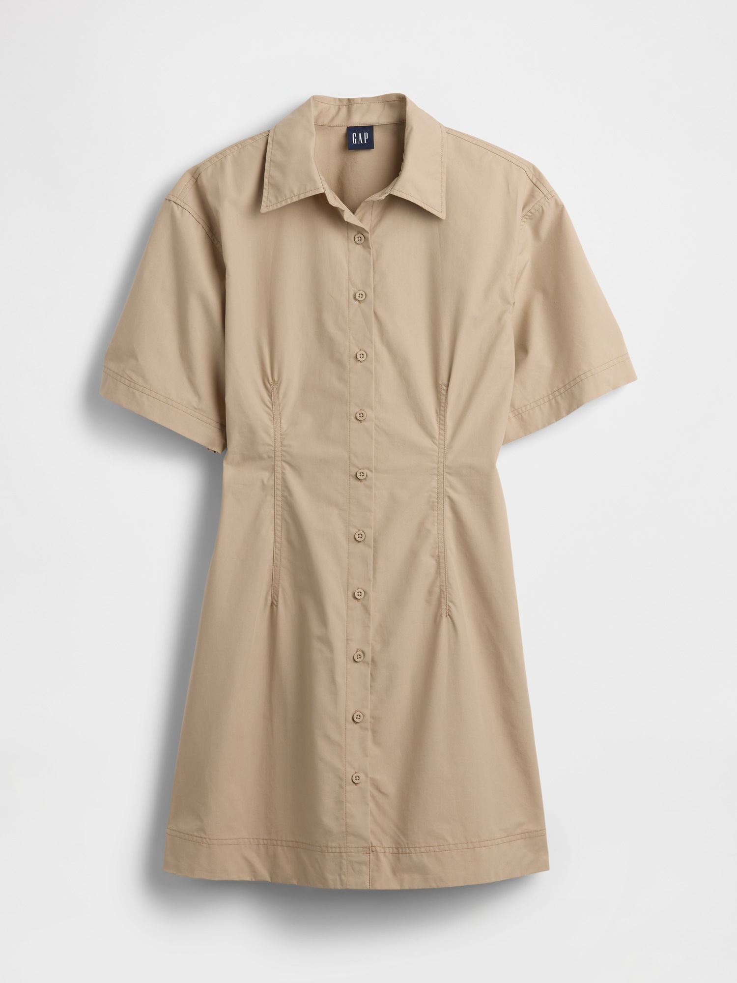 Женские платья Gap Poplin Mini Shirtdress — фото 5