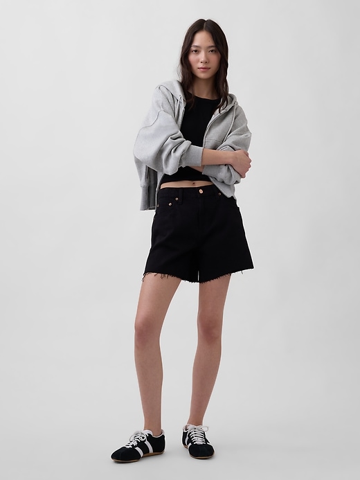 Image number 1 showing, 4" Mid Rise UltraSoft Relaxed Cutoff Shorts