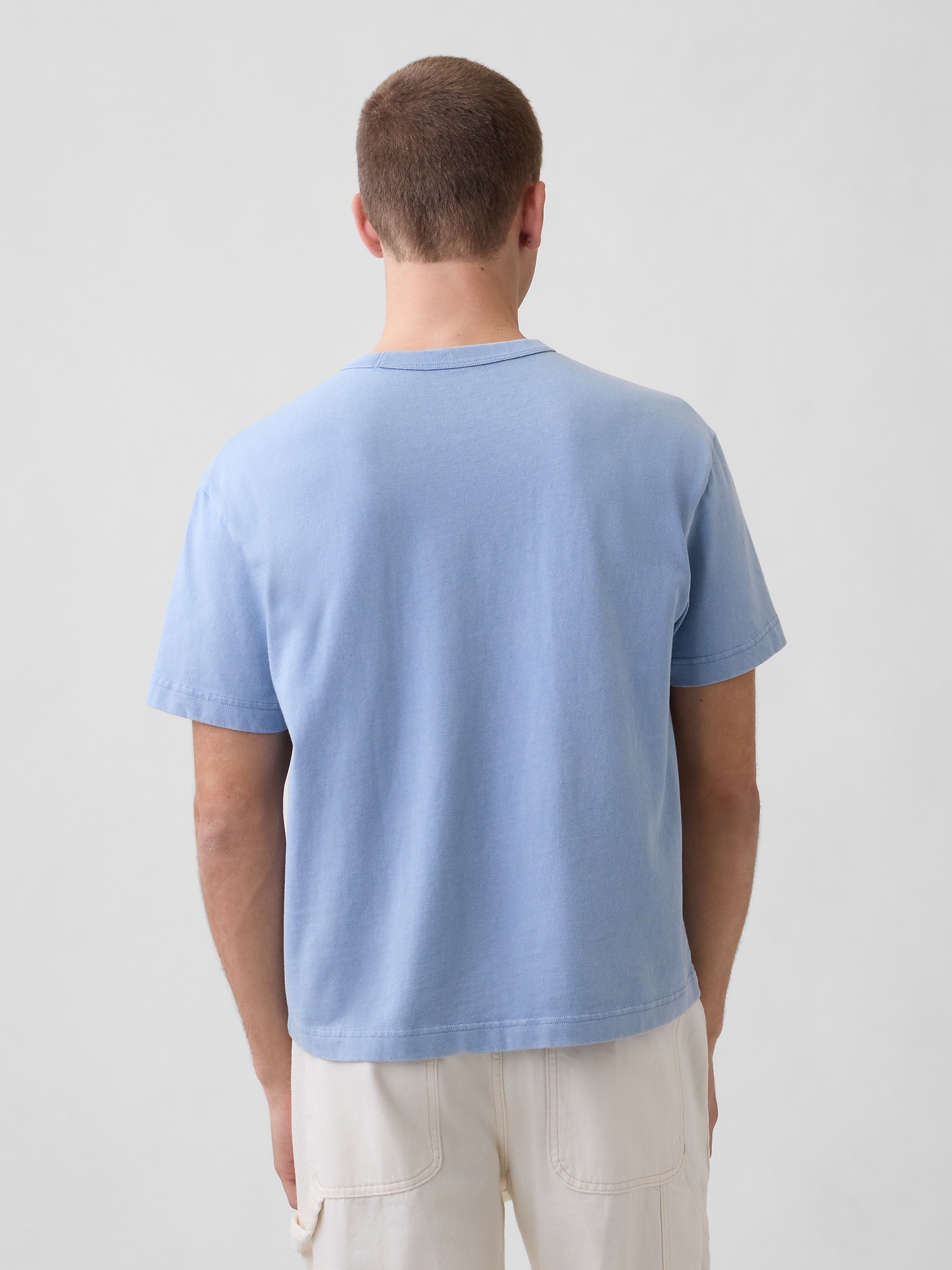 Мужские футболки Gap Adult Heavyweight Crop T-Shirt — фото 3