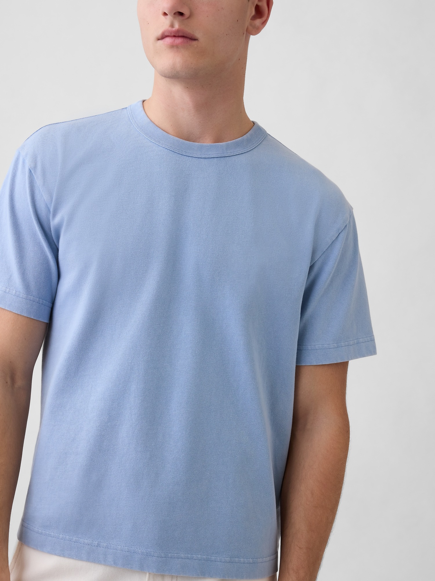 Мужские футболки Gap Adult Heavyweight Crop T-Shirt — фото 4