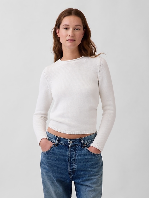 Image number 1 showing, 100% Cotton Rollneck Sweater