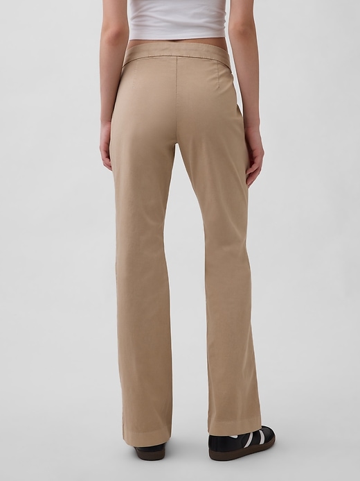 Image number 4 showing, Low Rise Fitted Flare Khakis