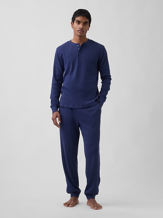 Image number 1 showing, Waffle Henley PJ Set