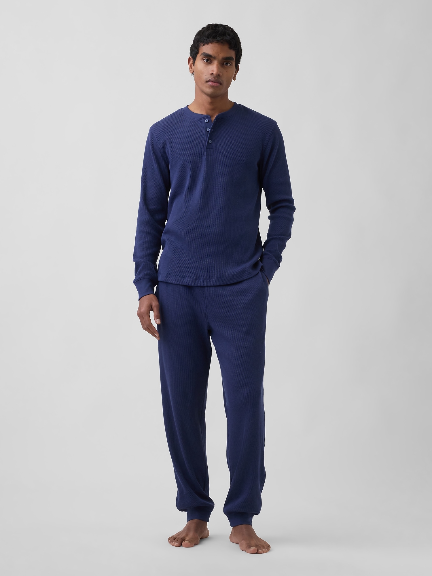 Waffle Henley PJ Set