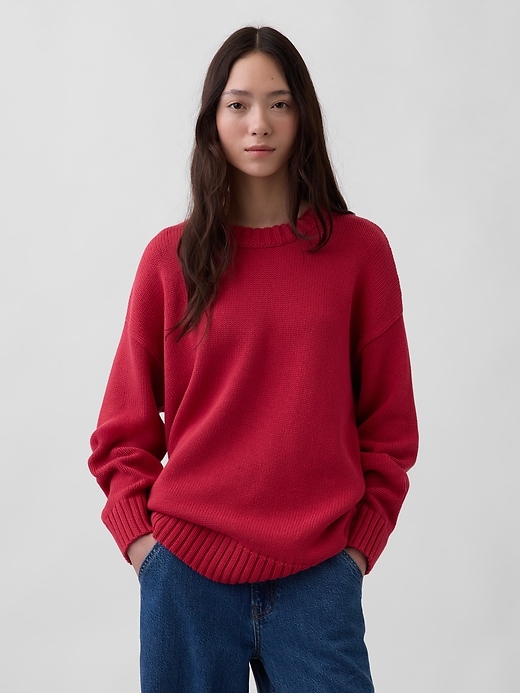 Image number 1 showing, 100% Cotton Oversized Sweater
